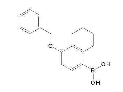 Chemical structure of 5,6,7,8-tetrahydro-1-benzyloxynaphthalene-4-boronic acid