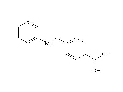 Chemical structure of 4-(anilinomethyl)phenylboronic acid