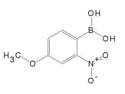 Chemical structure of (4-methoxy-2-nitrophenyl)boronic acid