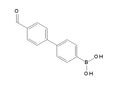 Chemical structure of 4'-formylbiphenyl-4-boronic acid