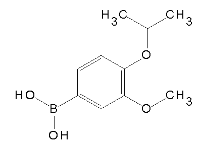Chemical structure of 4-isopropoxy-3-methoxyphenylboronic acid