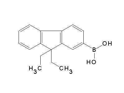 Chemical structure of 9,9-diethylfluorene-2-boronic acid