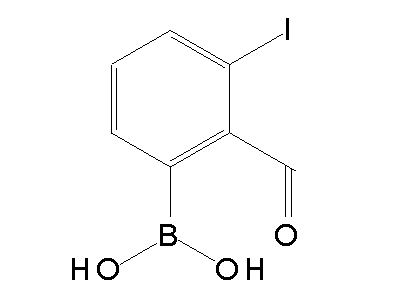 Chemical structure of 2-formyl-3-iodophenylboronic acid