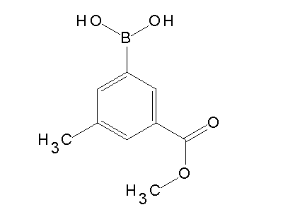 Chemical structure of (3-methoxycarbonyl-5-methyl)boronic acid