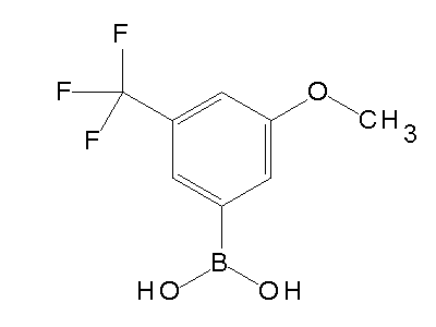 Chemical structure of 5-trifluoromethyl-3-methoxyphenylboronic acid