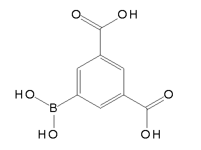 Chemical structure of 5-boronoisophthalic acid