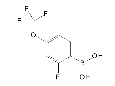 Chemical structure of 4-trifluoromethoxy-2-fluorophenylboronic acid