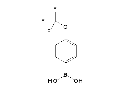 Chemical structure of 4-(trifluoromethoxy)benzeneboronic acid