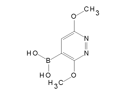 Chemical structure of 3,6-dimethoxy-4-pyridazinylboronic acid