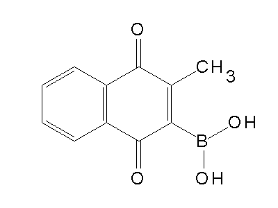 Chemical structure of 3-methyl-2-naphthoquinonyl boronic acid