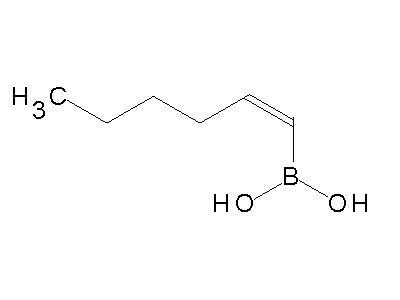 Chemical structure of hex-1-enylboronic acid