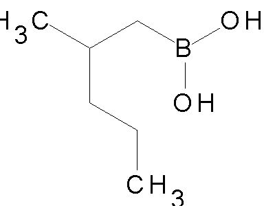 Chemical structure of 2-methylpentylboronic acid