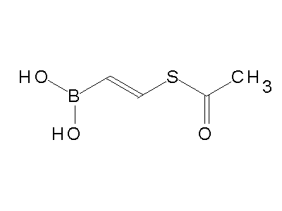 Chemical structure of (2-acetyl thioethylene)dihydroxy borane