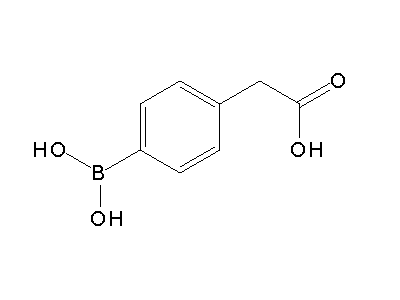 Chemical structure of 4-carboxymethylphenylboronic acid