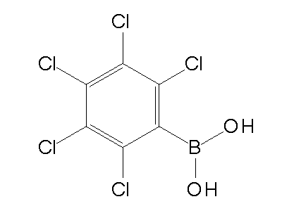 Chemical structure of (2,3,4,5,6-pentachlorophenyl)boronic acid