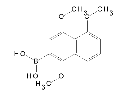 Chemical structure of 1,4,5-trimethoxynaphthalen-2-ylboronic acid