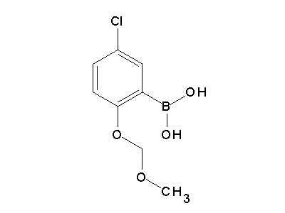 Chemical structure of 2-methoxymethoxy-5-chlorophenylboronic acid