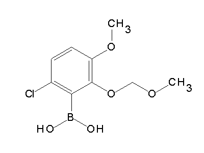 Chemical structure of 6-chloro-3-methoxy-2-(methoxymethoxy)phenylboronic acid