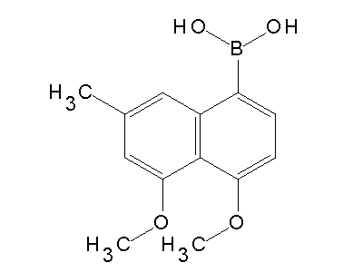 Chemical structure of 4,5-dimethoxy-7-methyl-1-naphthyl boronic acid