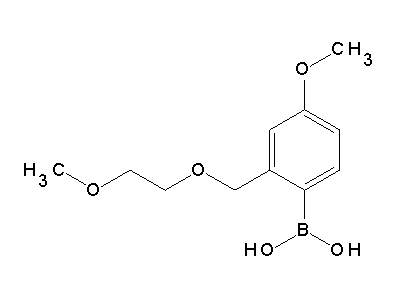 Chemical structure of 2-(2-methoxyethoxy)methyl-4-methoxyphenylboronic acid