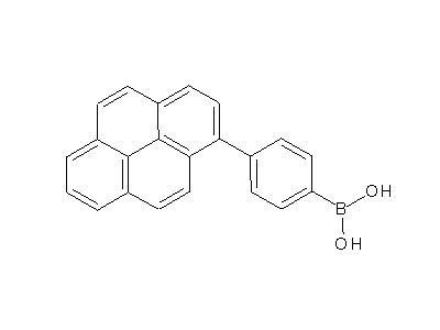Chemical structure of 4-pyrenylbenzeneboronic acid