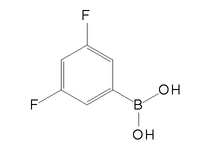 Chemical structure of 3,5-difluoro-phenylboronic acid