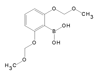 Chemical structure of 2,6-bis(methoxymethoxy)phenylboronic acid