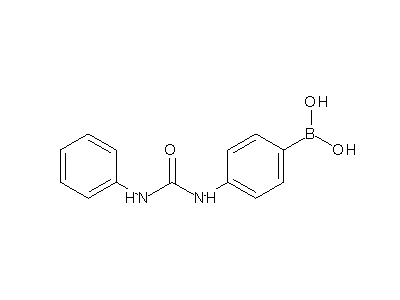 Chemical structure of N-(phenylaminocarbonyl)-4-aminophenylboronic acid