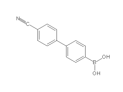 Chemical structure of 4'-cyanobiphenylboronic acid
