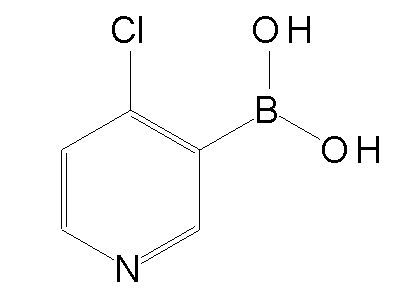 Chemical structure of 4-chloro-3-pyridylboronic acid