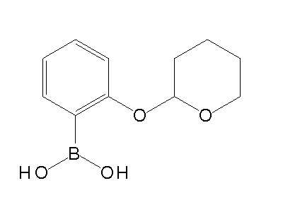 Chemical structure of 2-(tetrahydropyran-2-yloxy)phenylboronic acid