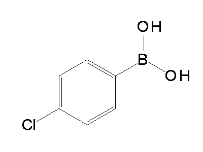Chemical structure of 4-chlorophenylboric acid