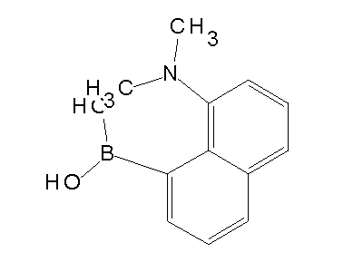 Chemical structure of 1-dimethylamino-8-naphthaleneboronic acid