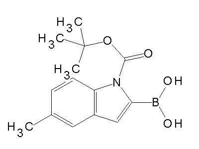 Chemical structure of 1-Boc-5-methyl-1H-indol-2-ylboronic acid