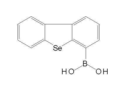 Chemical structure of dibenzoselenophene-4-boronic acid