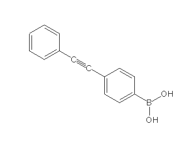 Chemical structure of diphenylacetylene-4-boronic acid