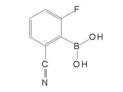 Chemical structure of 2-cyano-6-fluorophenylboronic acid
