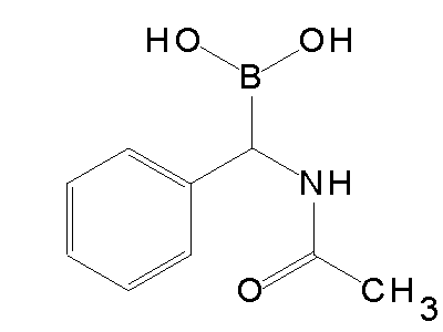 Chemical structure of (acetamido(phenyl)methyl)boronic acid