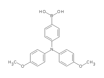 Chemical structure of N,N-dianisyl-4-aminophenylboronic acid