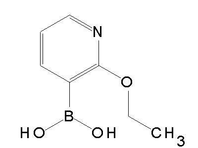 Chemical structure of 2-ethoxy-3-pyridylboronic acid