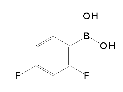 Chemical structure of 2,4-difluorophenylboronic acid