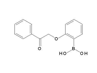 Chemical structure of 2-(2-oxo-2-phenylethoxy)phenylboronic acid