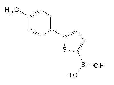 Chemical structure of 5-p-tolylthiophen-2-ylboronic acid