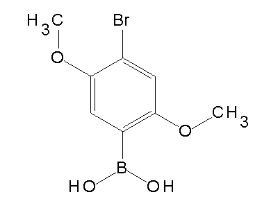 Chemical structure of 4-bromo-2,5-dimethoxyphenylboronic acid