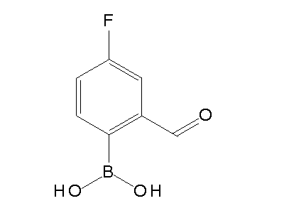 Chemical structure of 4-fluoro-2-formylphenylboronic acid