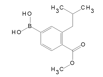 Chemical structure of [3-isobutyl-4-(methoxycarbonyl)phenyl]boronic acid