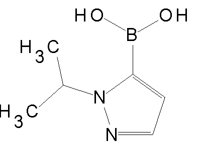 Chemical structure of 1-isopropyl-1H-pyrazole-5-boronic acid