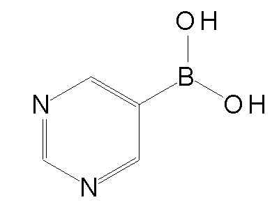 Chemical structure of 5-pyrimidine-boronic acid