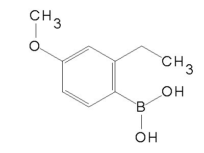 Chemical structure of 2-ethyl-4-methoxyphenylboronic acid