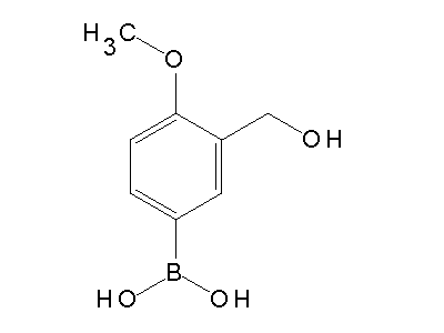 Chemical structure of 3-(hydroxymethyl)-4-methoxyphenylboronic acid